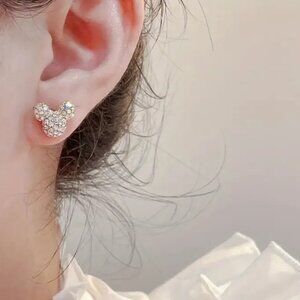 ($6) Mickey Mouse Shaped Sparkle Earrings